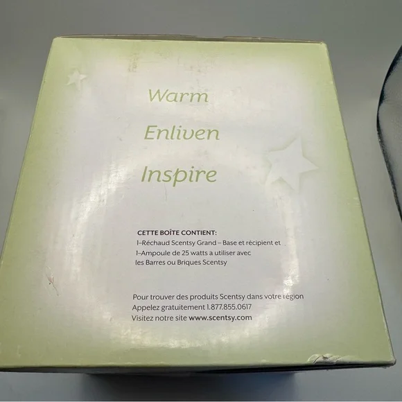 Scentsy Baby’s Breath Blue Wax Warmer Retired Full Size w/ Box – Looks Unused - Picture 12 of 16